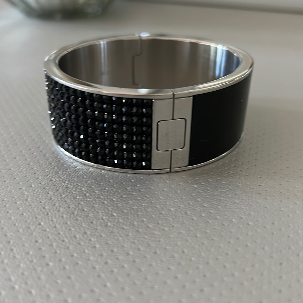 Swarovski black cuff bracelet